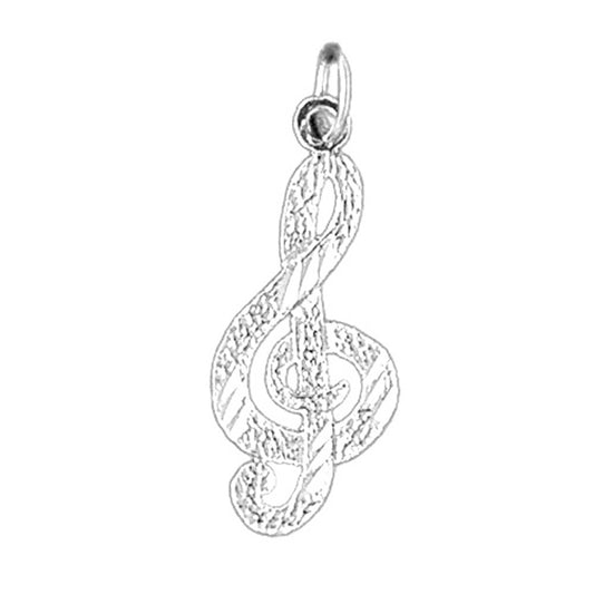Sterling Silver Treble Clef Pendant