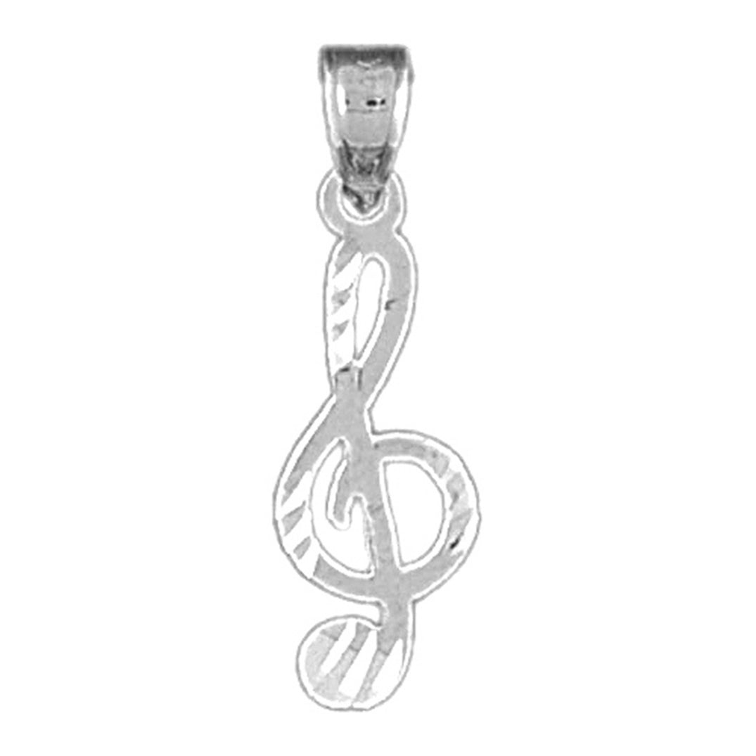 Sterling Silver Treble Clef Pendant