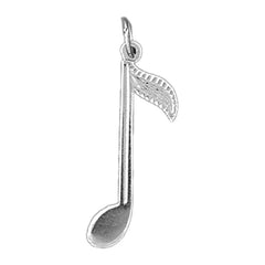 Sterling Silver Quarter Note Pendant