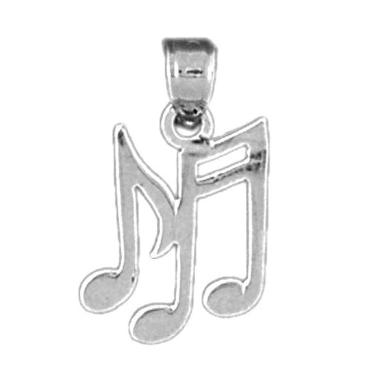 Sterling Silver Musical Notes Pendant