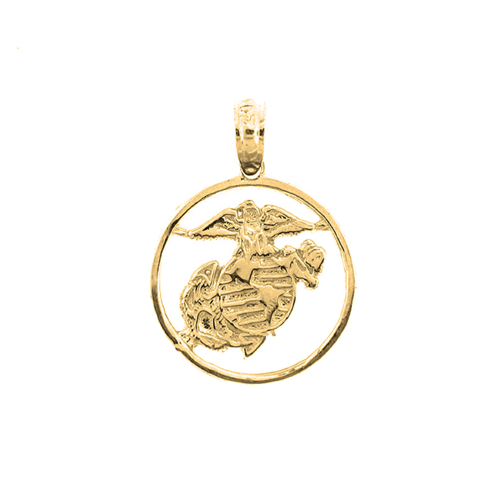 Yellow Gold-plated Silver Marines Pendant