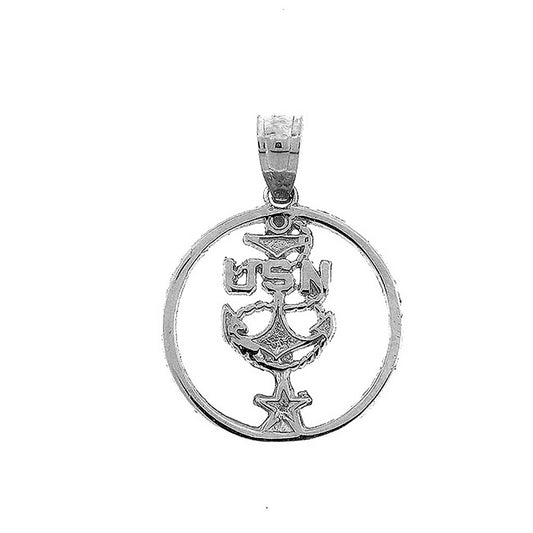 Sterling Silver Usn Pendant