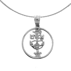 Colgante Usn de plata de ley (bañado en rodio o oro amarillo)