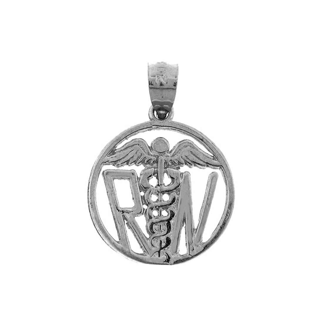 Sterling Silver Rn, Registered Nurse Pendant