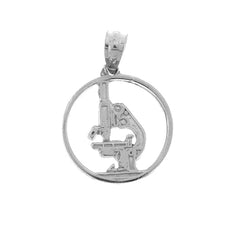 Sterling Silver Microscope Pendant
