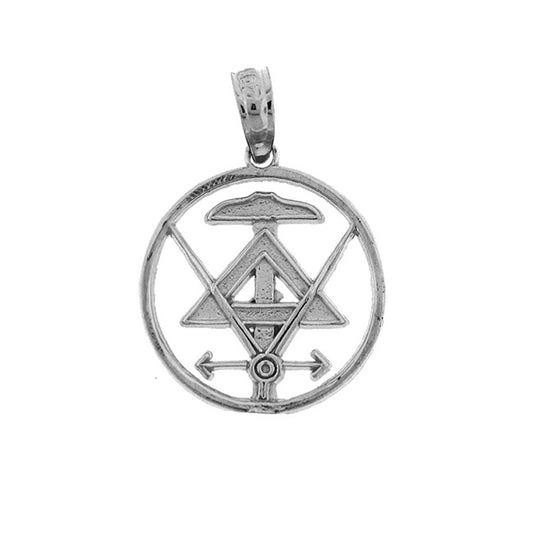 Sterling Silver Architecture Tools Pendant