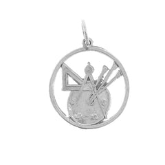 Sterling Silver Painters Pallete Pendant