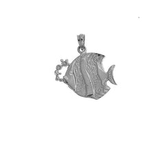 Sterling Silver Tropical Angelfish Pendant
