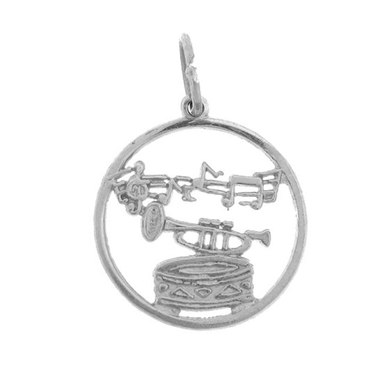 Sterling Silver Musical Notes Pendant