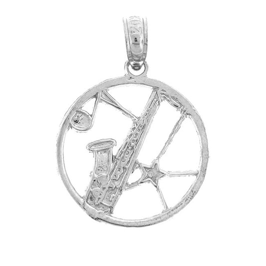 Sterling Silver Saxaphone Pendant