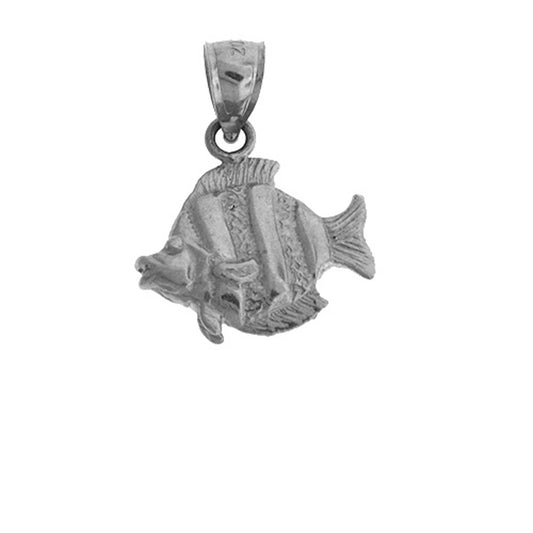Sterling Silver Tropical Angelfish Pendant