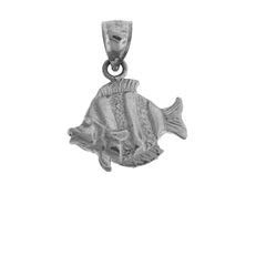 Sterling Silver Tropical Angelfish Pendant