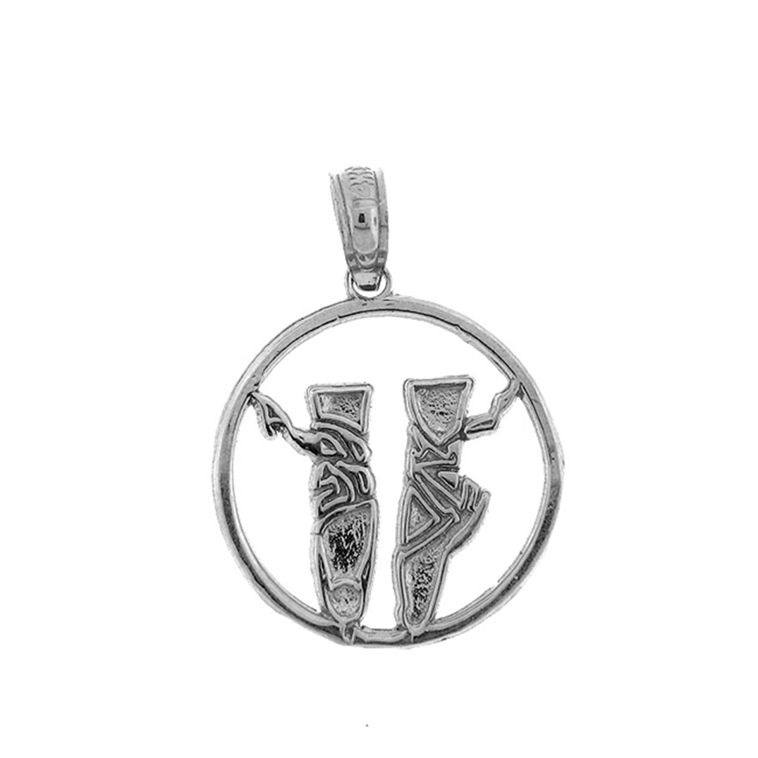 Sterling Silver Balerina Shoes Pendant