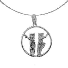 Colgante de zapatos de bailarina de plata de ley (bañado en rodio o oro amarillo)