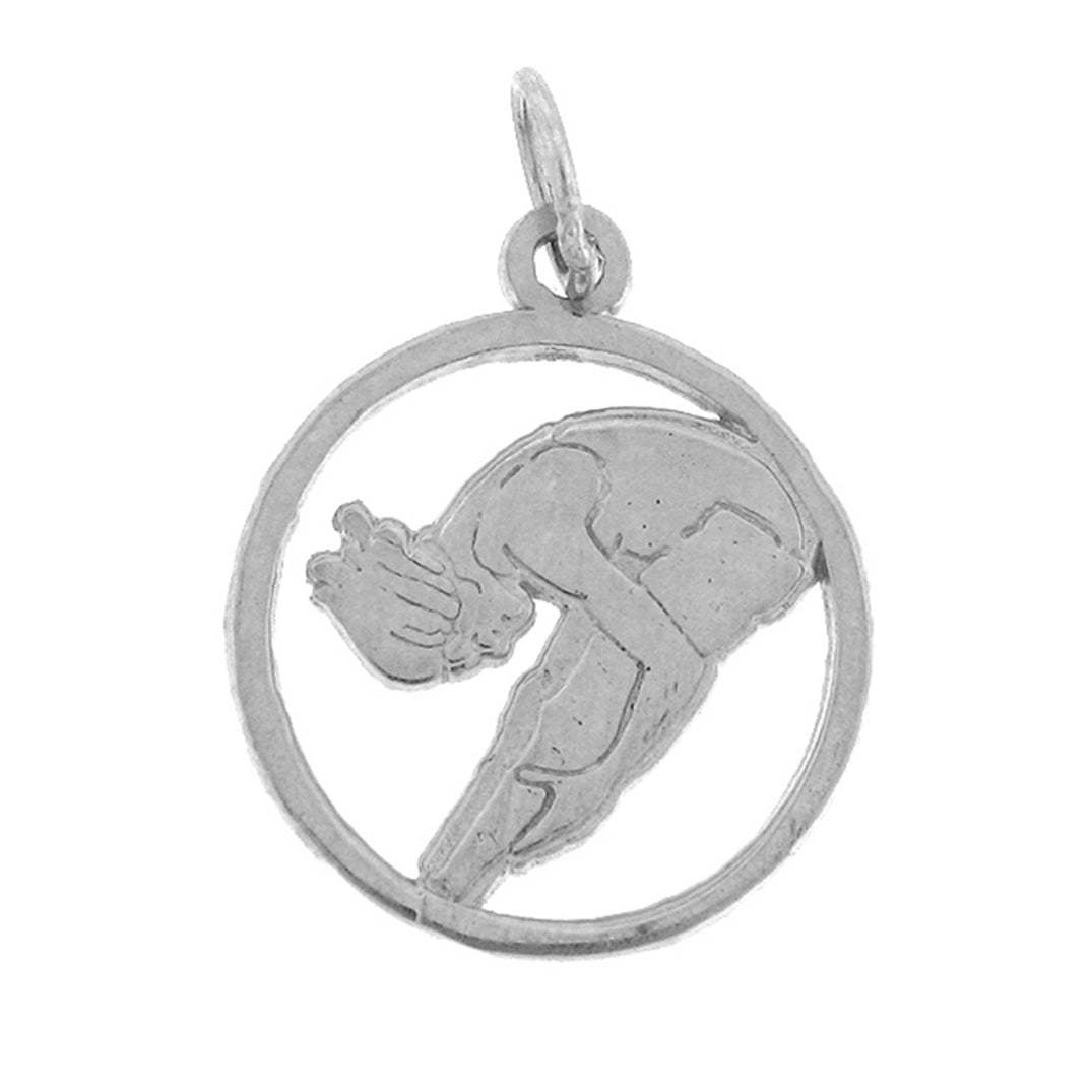Sterling Silver Gymnist Pendant