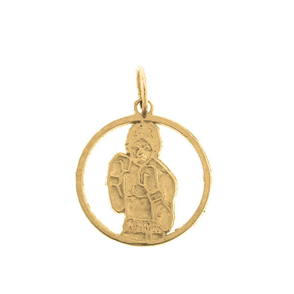 Yellow Gold-plated Silver Boxer Pendant