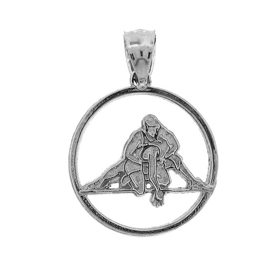 Sterling Silver Wrestler Pendant