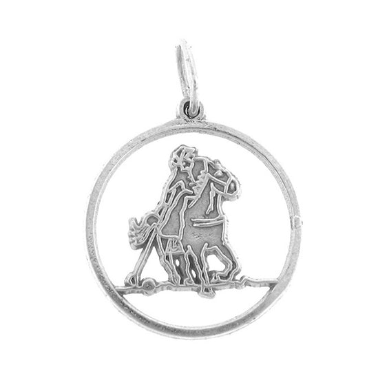Sterling Silver Polo Pendant