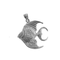 Sterling Silver Tropical Angelfish Pendant