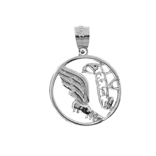 Sterling Silver Track And Field Pendant
