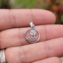 Sterling Silver Water Polo Pendant (Rhodium or Yellow Gold-plated)