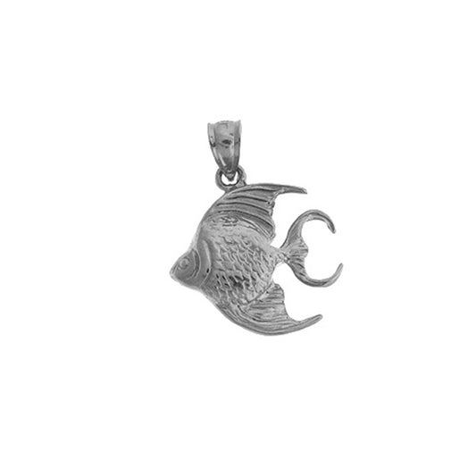Sterling Silver Tropical Angelfish Pendant