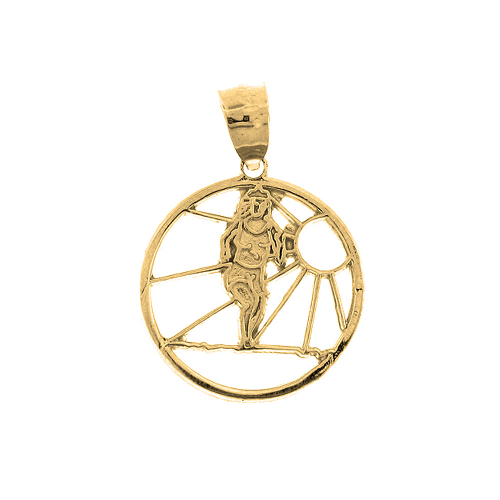 Yellow Gold-plated Silver Runner Pendant