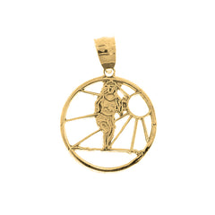 Yellow Gold-plated Silver Runner Pendant