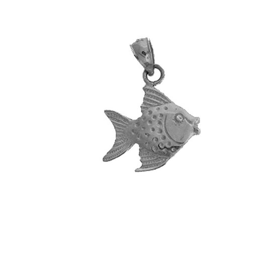 Sterling Silver Tropical Angelfish Pendant