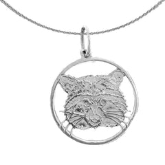 Colgante de mapache de plata de ley (bañado en rodio o oro amarillo)