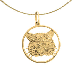 Colgante de mapache de plata de ley (bañado en rodio o oro amarillo)