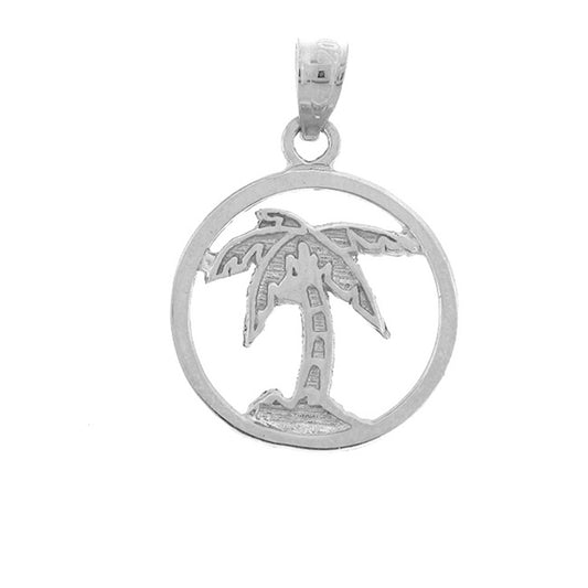 Sterling Silver Palm Tree Pendant
