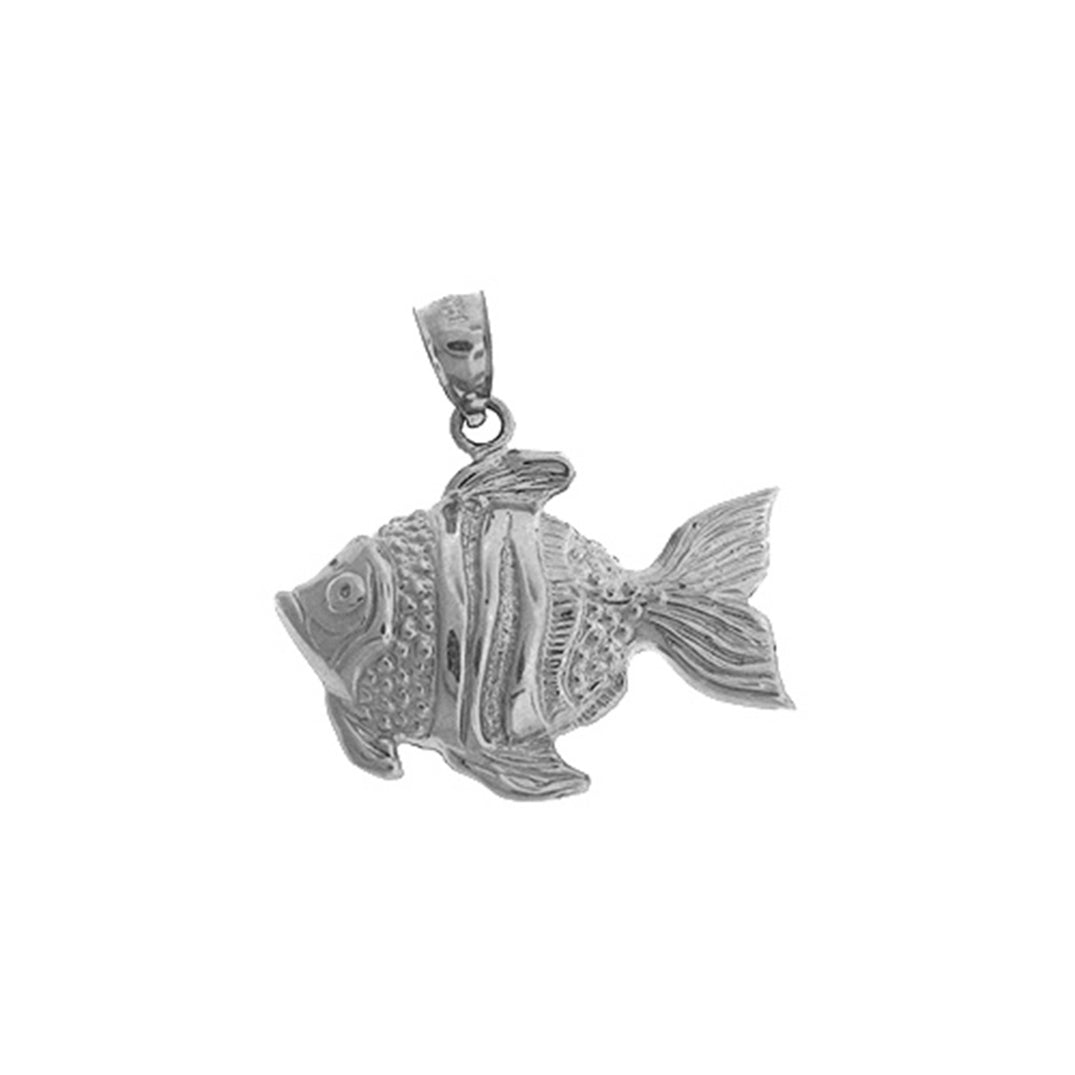 Sterling Silver Tropical Angelfish Pendant