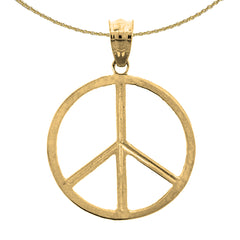 Peace-Zeichen-Anhänger aus Sterlingsilber (rhodiniert oder gelbvergoldet)