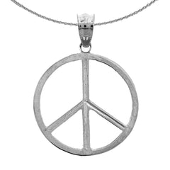 Peace-Zeichen-Anhänger aus Sterlingsilber (rhodiniert oder gelbvergoldet)