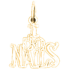 Yellow Gold-plated Silver "I Do Nails" Pendant
