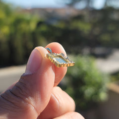 Spiegelanhänger aus Sterlingsilber (rhodiniert oder gelbvergoldet)