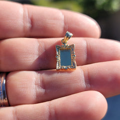 Spiegelanhänger aus Sterlingsilber (rhodiniert oder gelbvergoldet)