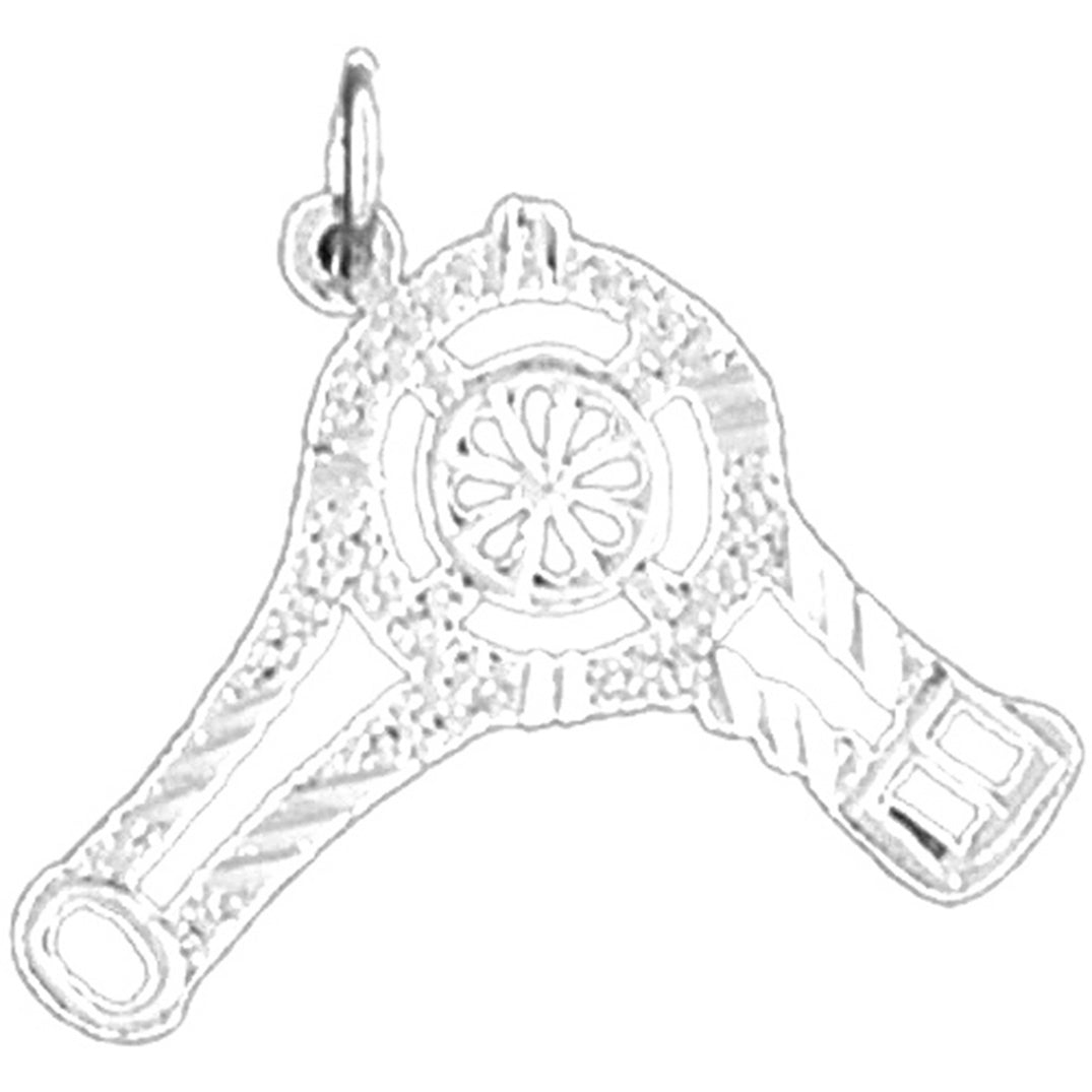 Sterling Silver Blow Dryer Pendant