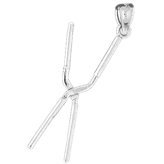 Sterling Silver 3-D, Moveable, Hair Striaghtener Pendant