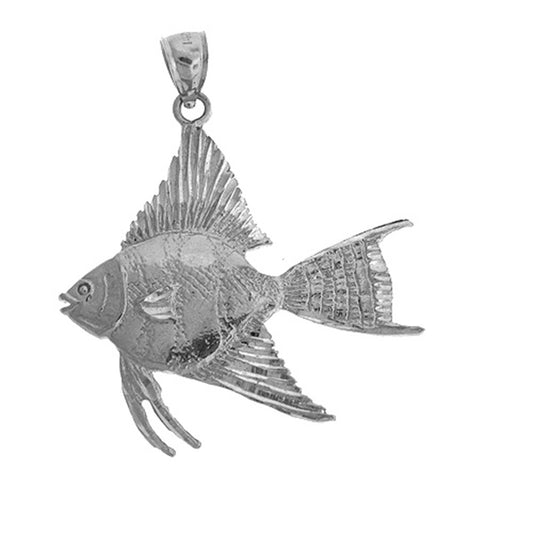 Sterling Silver Tropical Angelfish Pendant