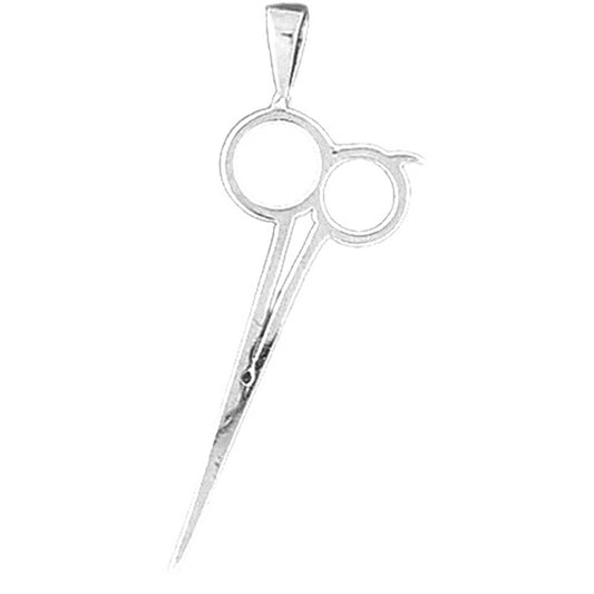 Sterling Silver 3D Scissors Pendant