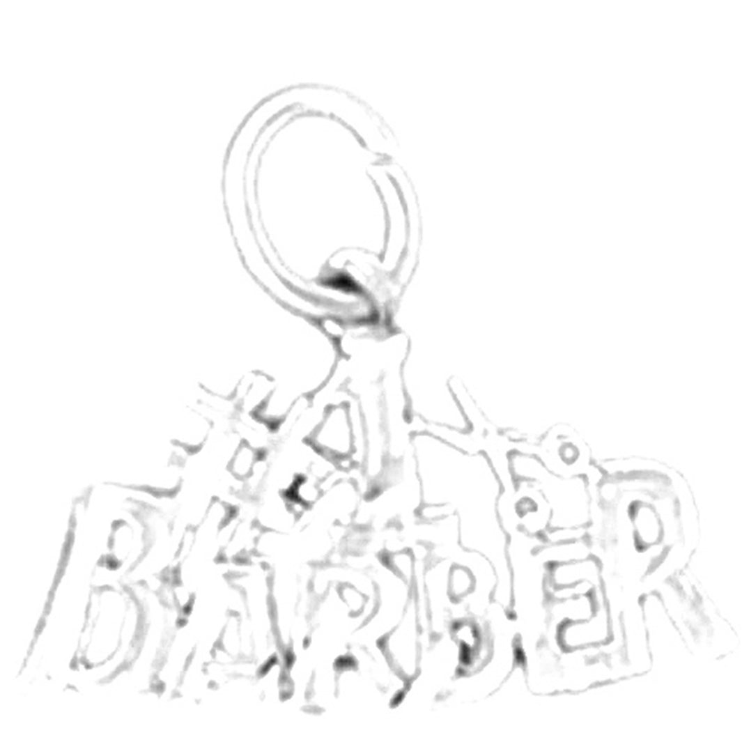 Sterling Silver #1 Barber Pendant