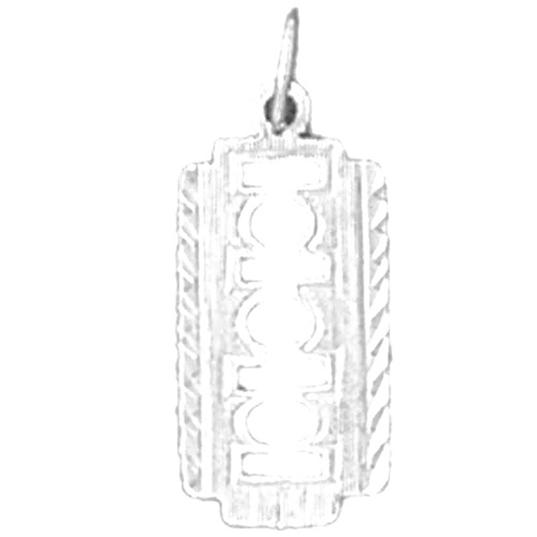 Sterling Silver Razor Pendant