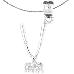 Sterling Silver 3D Moveable Pendant (Rhodium or Yellow Gold-plated)