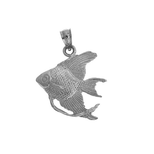 Sterling Silver Tropical Angelfish Pendant