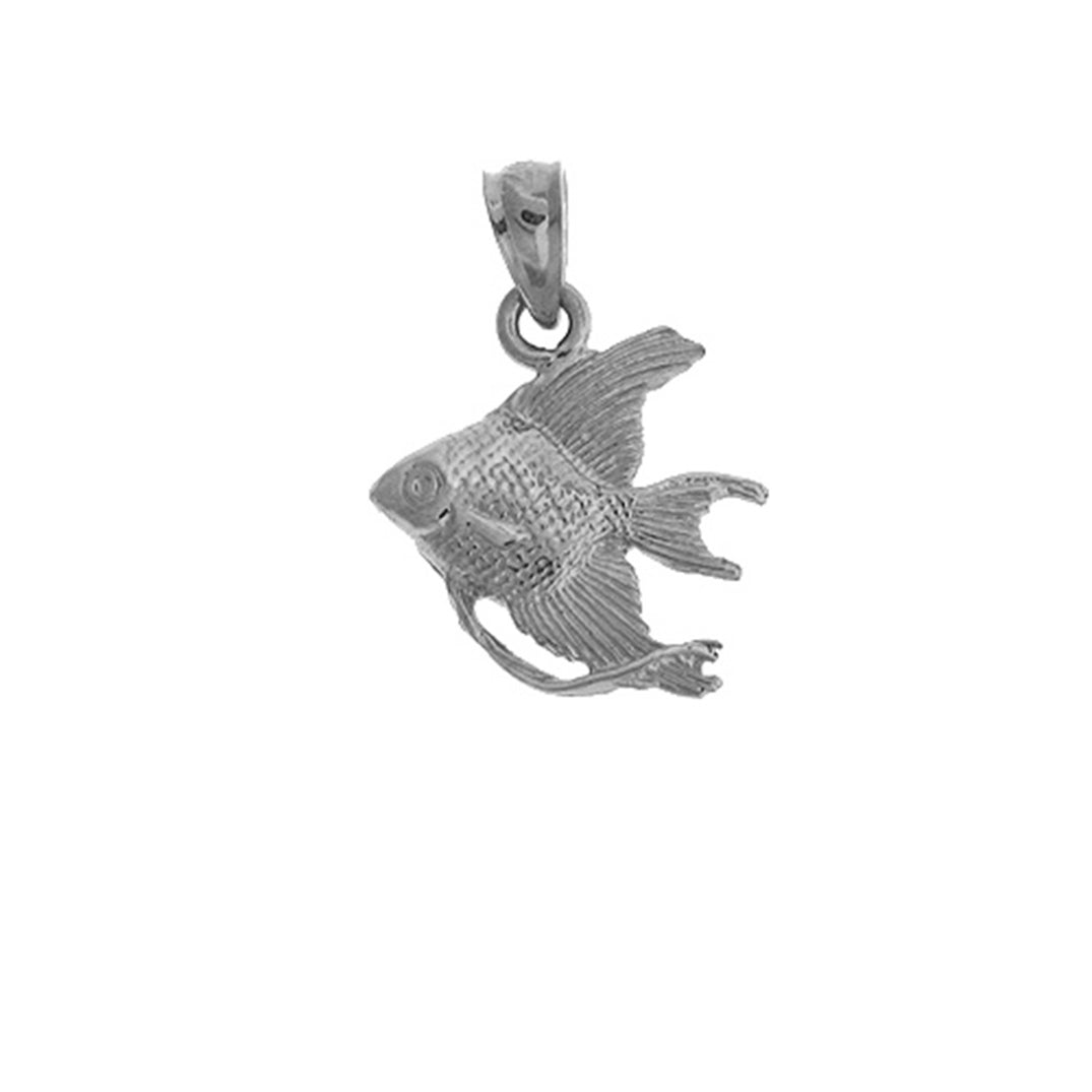Sterling Silver Tropical Angelfish Pendant