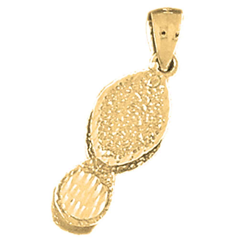 Yellow Gold-plated Silver Jewelers Loop Pendant