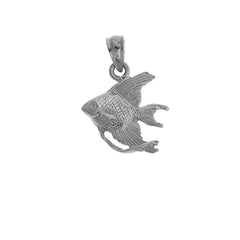 Sterling Silver Tropical Angelfish Pendant