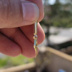 Colgante tipo bolígrafo de plata de ley (bañado en rodio o oro amarillo)